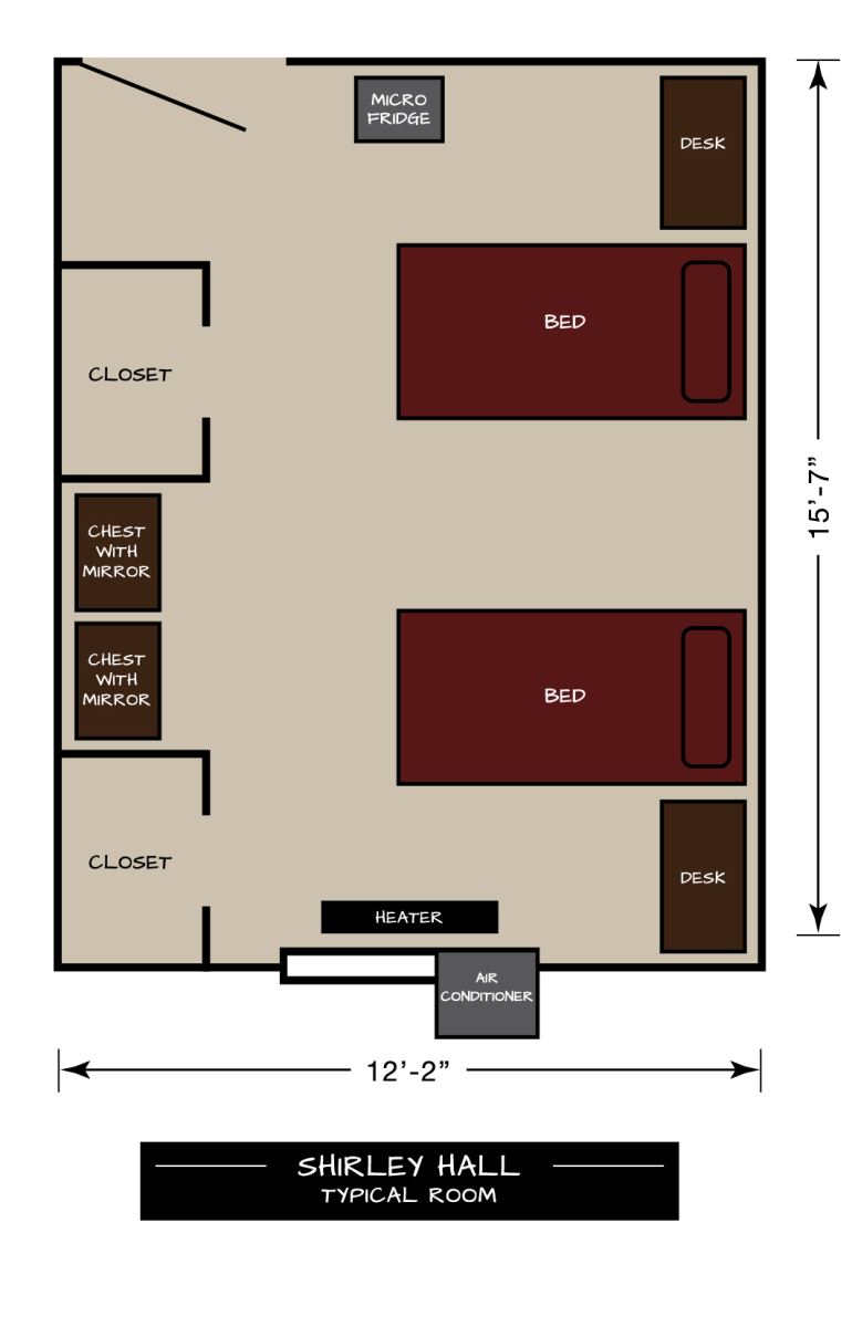 Shirley Hall Floor Plan - Regular